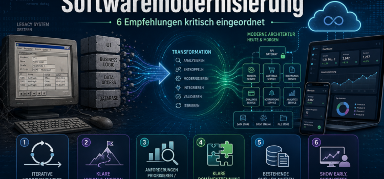 Softwaremodernisierung richtig angehen: Sechs Empfehlungen und eine kritische Einordnung