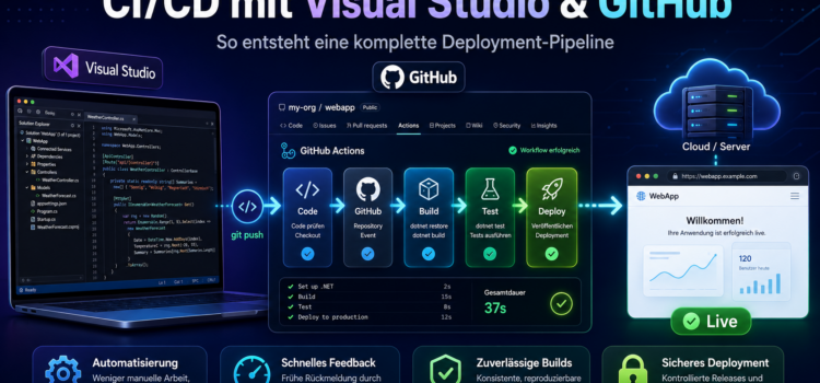 Mit Visual Studio und GitHub eine komplette CI/CD-Pipeline für .NET erstellen