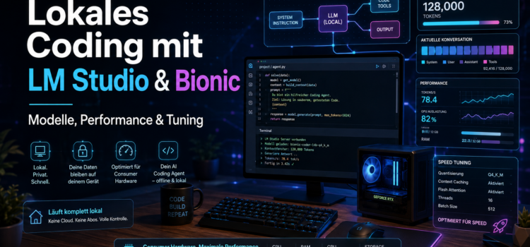 Lokales Coding mit LM Studio und Bionic: Erfahrungen, Modellwahl und Performance-Tuning Lokales Coding mit LM Studio und Bionic: Erfahrungen, Modellwahl und Performance-Tuning