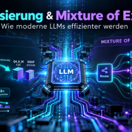 Quantisierung und Mixture of Experts: Wie moderne LLMs effizienter werden Quantisierung und Mixture of Experts: Wie moderne LLMs effizienter werden