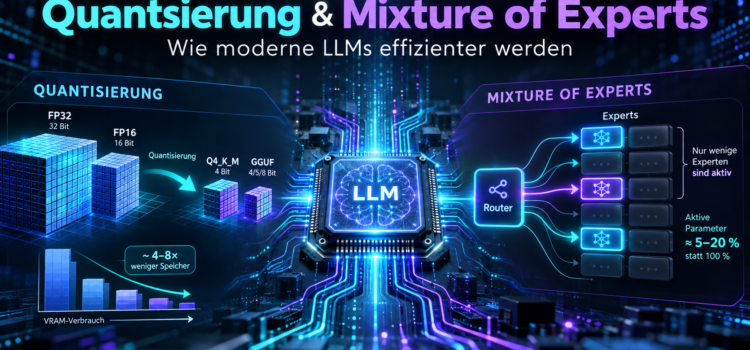 Quantisierung und Mixture of Experts: Wie moderne LLMs effizienter werden