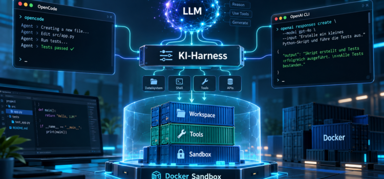 KI-Harness für LLMs verstehen: Eine sichere Entwicklungsumgebung mit Docker, OpenCode und OpenAI-CLI aufbauen